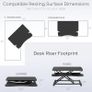 Standing 81 cm Desk Converter, Height Adjustable Riser, Sit to Stand Dual Monitor and Laptop Workstation with Wide Keyboard Tray, Black, DESK-V000K Image 4