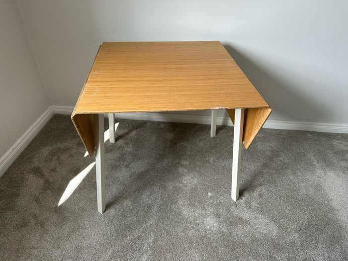 Drop Leaf bamboo table