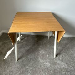 Drop Leaf bamboo table