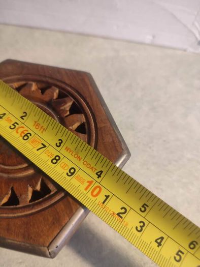 Wood Vintage Jewelry Box || Hexagon Shape