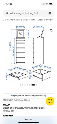 ikea malm drawers