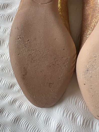 Des Petits Hauts gold high heels with box size 5
