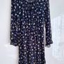 Dunnes Stores Black Floral Dress Size 14/42 - Sheer Sleeves - Knee Length Image 5