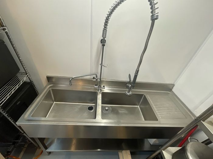 Commercial double sink