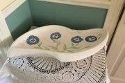 Vintage French hand-painted serving platter