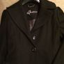 Guess Black Winter Wool Long Black Coat size Large uk14 Image 3