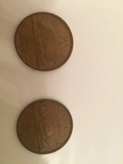 1941-1967 Irish halfpenny's