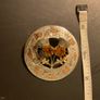 Ward Brothers WBS Sterling Silver and 9ct gold Thistle Pin brooch with hallmarks on silver and on gold portions 1954 Image 5