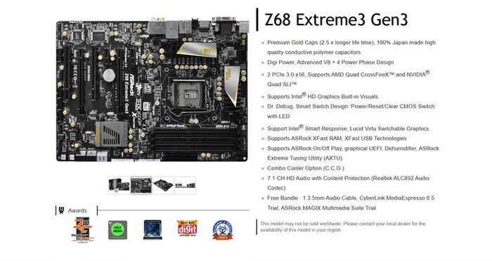 AsRock Z68 Extreme3 Gen3 motherboard