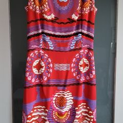 Peter Pilotto Red Abstract Dress Sz 10uk - Rrp 525 (new)