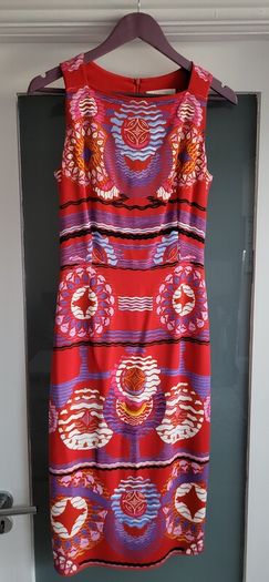 Peter Pilotto Red Abstract Dress Sz 10uk - Rrp 525 (new)