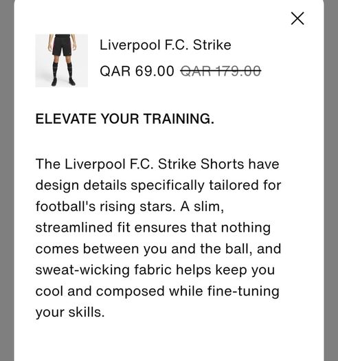 Liverpool F.C. Strike Shorts - Size - Medium - RRP - 49.99 - Open To Offers!!