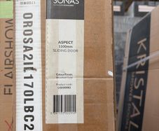 Aspect 1100mm sliding door brushed gold