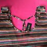 RI Metallic Threads Striped Cold Shoulder Top New       Missoni-like Image 10