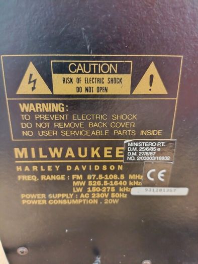 Vintage 1990 s Harley Davidson Iron Eagle Table Lamp AM FM Radio Alarm Clock