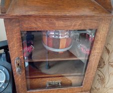 Edwardian oak pipe cabinet