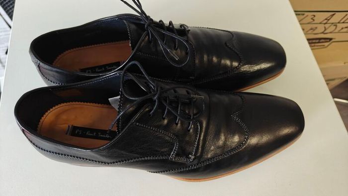 Designer Paul Smith Black Leather Oxford Men's Shoes