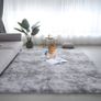 FREE EXPRESS SHIPPING  Soft Fluffy Plush Rug, Large for Parent Kids Dorm Area Living Room Bedroom Decorative, Tie Dye Craft (Light grey, 80x160cm) Image 2