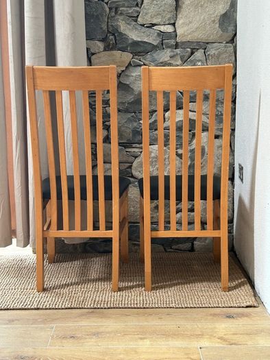 Solid wood dining chairs