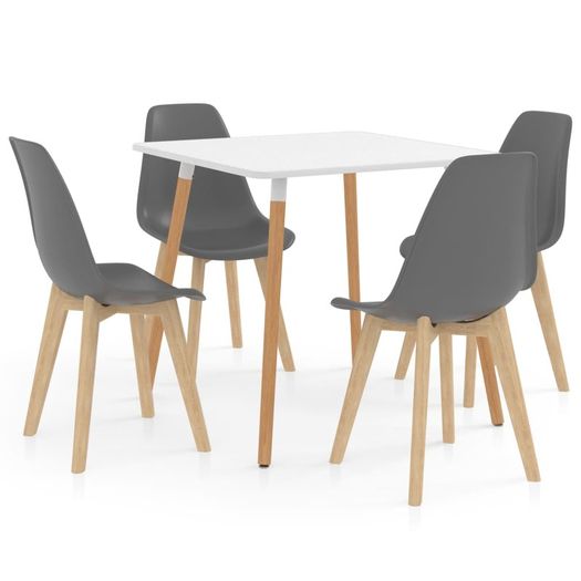 5 Piece Dining Set Grey