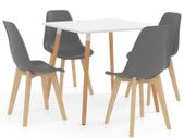 5 Piece Dining Set Grey