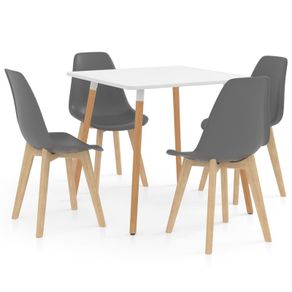 5 Piece Dining Set Grey