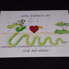 Ireland Postcard : Happy St. Patrick's Day , Love and Hisses - Sent By An Post 1986
