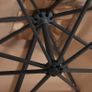Cantilever Umbrella with LED lights and Steel Pole 250x250 cm Taupe Image 2