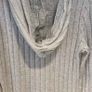 SHEIN Essnce Ribbed Knit Drawstring Hoodie Dress Image 4