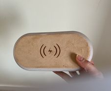 Alarm clock speaker with wireless charger