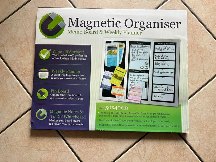 Masgnetic Memo Board Organisor