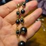 Vintage Black Long Earrings Image 3