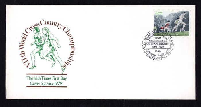 1979 Ireland Events Worlds Cross Country Championships Commemorative Stamp Illustrated The Irish Times First Day Cover (FDC)
