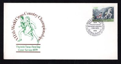 1979 Ireland Events Worlds Cross Country Championships Commemorative Stamp Illustrated The Irish Times First Day Cover (FDC)