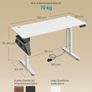 Electric Height Adjustable Standing Desk 140 cm Sit Stand Office Desk Home Office Computer Workstation Image 5