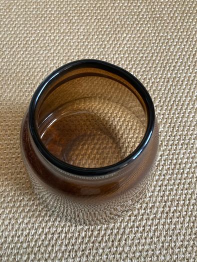 Stylish glass amber vase