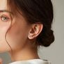 925 Sterling Silver Stud Earrings for Women Girls, Hypoallergenic Silver Hoop Earrings and Stud Earrings Set, Small Cartilage Cubic Zirconia Hoops Earrings, Earring Set for Multiple Piercings Image 3