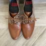 Rieker Antistress Brown & Snakeskin Lace-Up Heeled Oxfords Size 41 Image 3