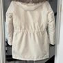 ONLY Cream Faux Fur Hooded Winter Parka Coat Size L Image 5
