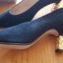 Vintage DI SANDRO Shoes - New -With Gold Nugget Heels Image 4