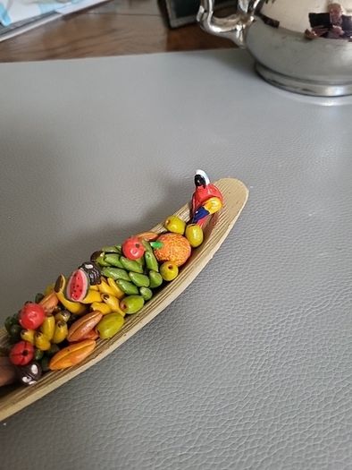 Kayak and fruit ornament
