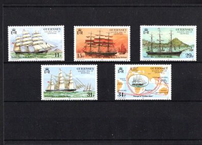 1988 Guernsey Golden Era of Shipping Commemorative Stamps Mint Never Hinged (MNH)