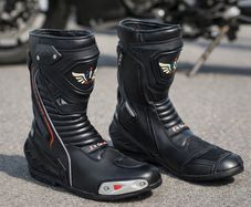 Genuine Leather Motorcycle Riding Boots Heavy Duty Ankle Protection Touring & Racing Boots