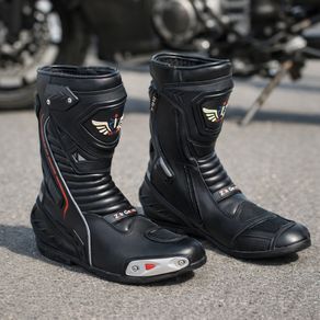 Genuine Leather Motorcycle Riding Boots Heavy Duty Ankle Protection Touring & Racing Boots