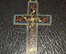 Vintage Enamel Cross pendant