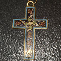 Vintage Enamel Cross pendant
