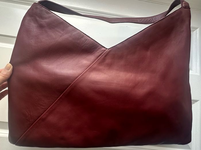 Burgundy leather bag from Muubaa