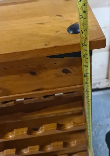 Solid Wooden Wine Rack Cabinet with Drawer and Glass Holders