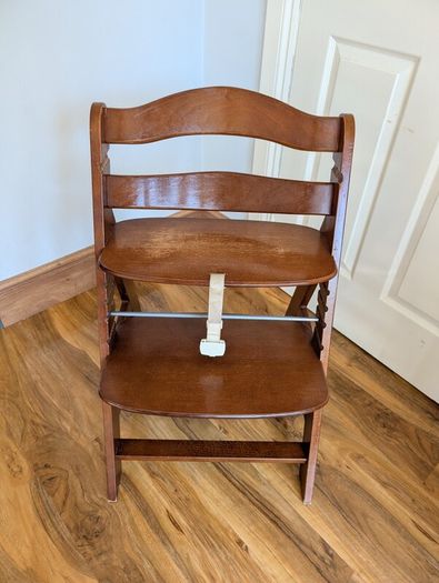 Hauck Alpha+ Wooden Highchair Bundle - Newborn to Toddler (Walnut)
