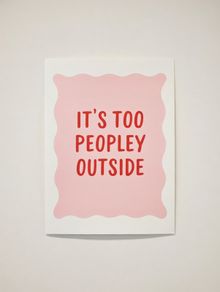 Too peopley outside Canvas Poster